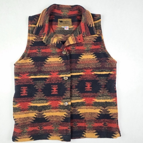 Bear Ridge Outfitters- Womens Size Large Button Up Southwest Vest Jacket - Picture 6 of 10